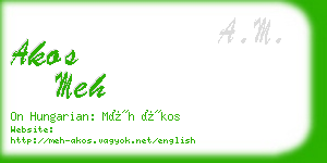 akos meh business card
